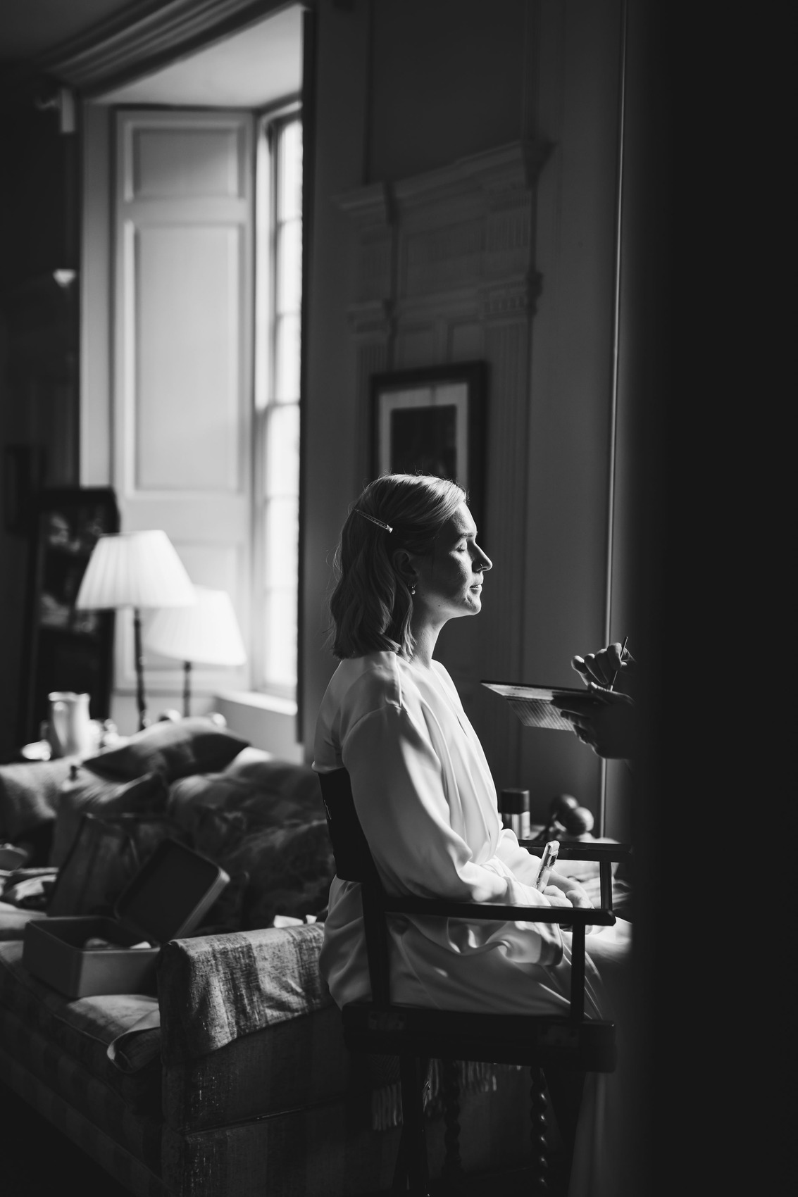 Bridal make up being done