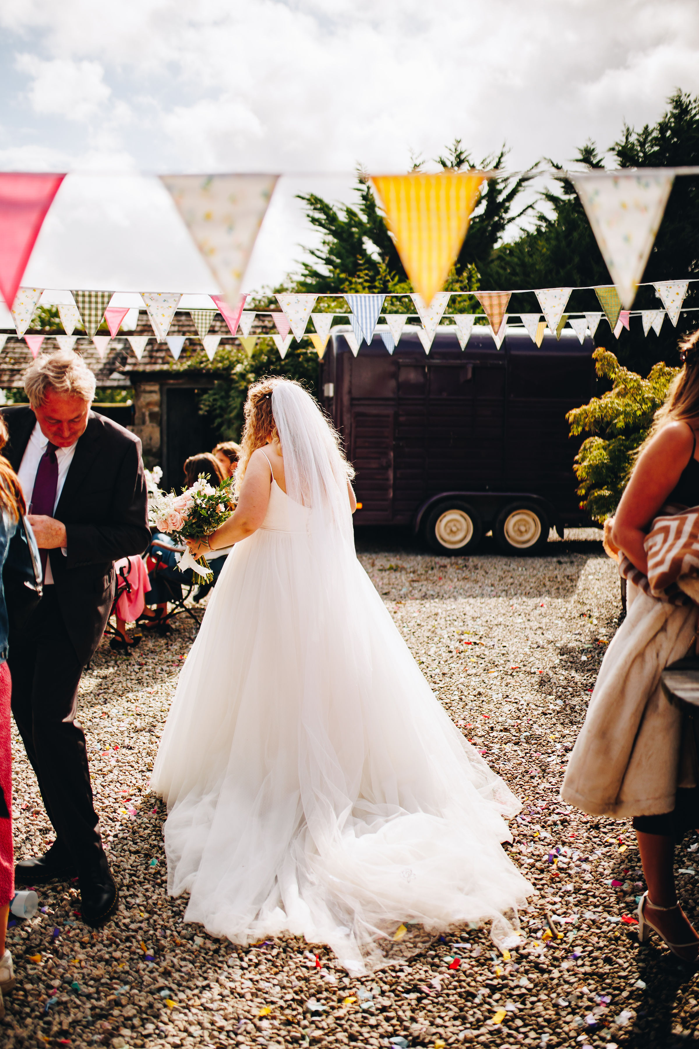 Courtryard wedding reception