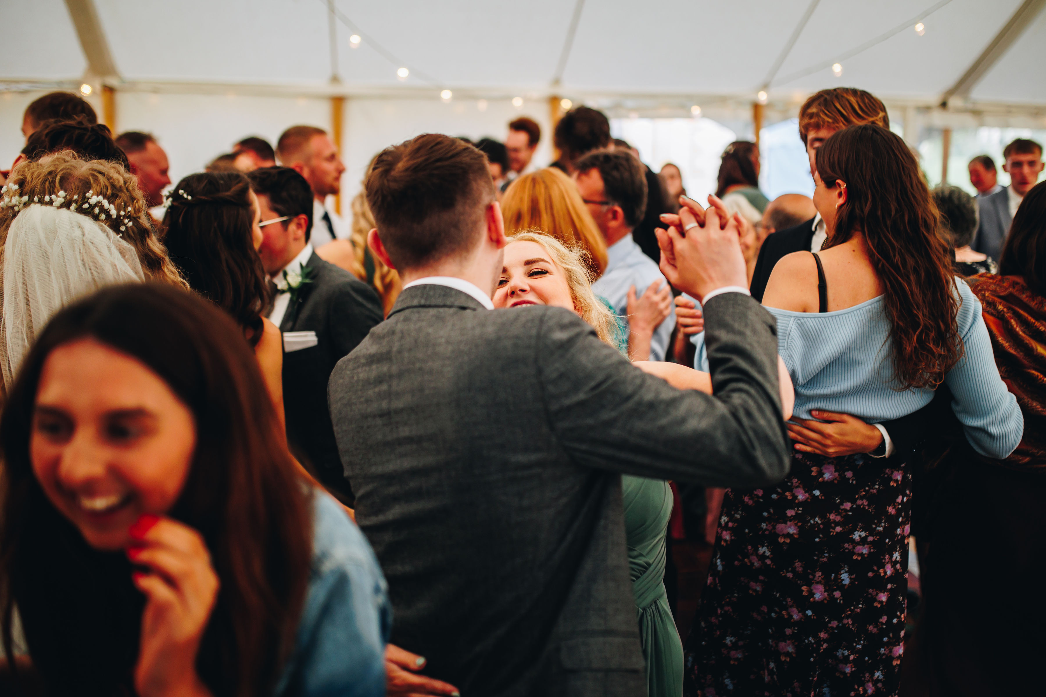 Guests dancing happily