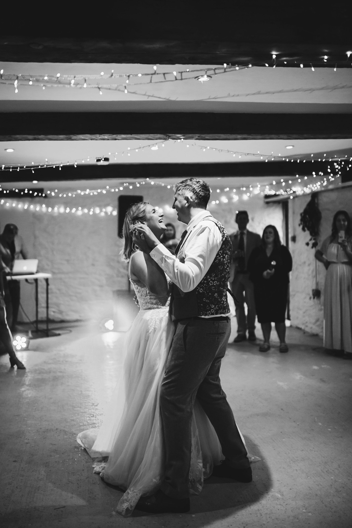 Bride and groom on the dancefloor