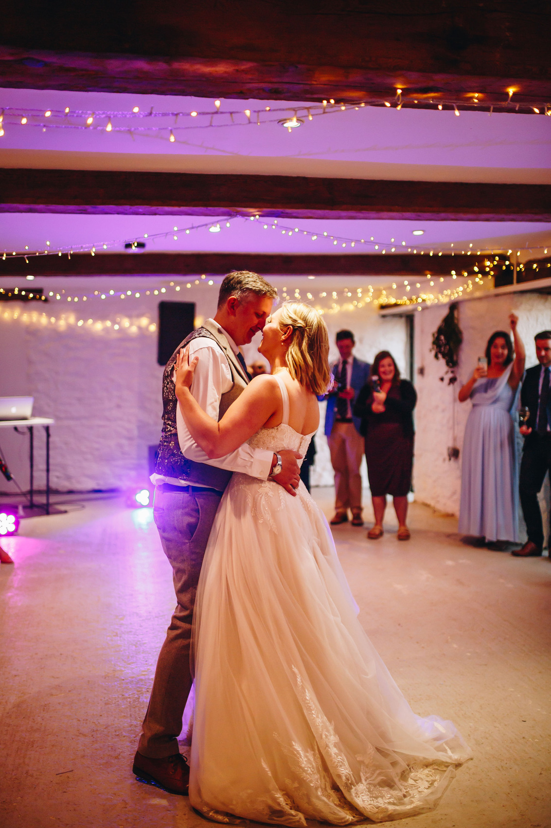 Bride and groom on the dancefloor